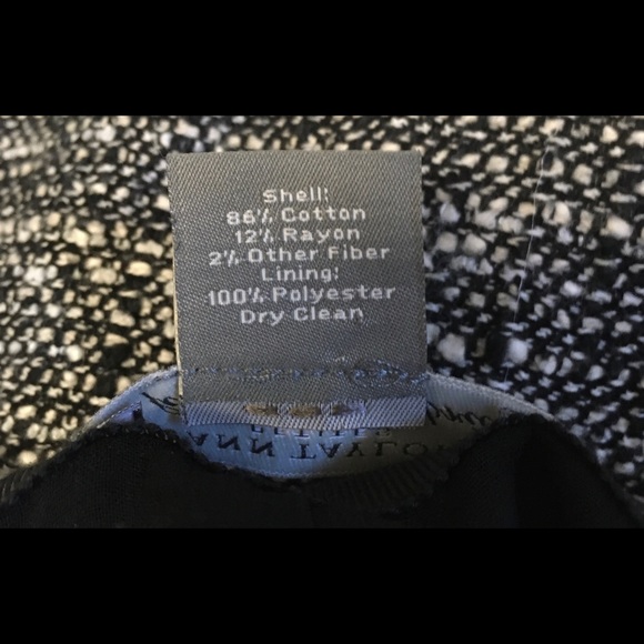 Ann Taylor Tweed Italian Black Career Skirt 8P - Picture 5 of 6